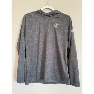 NWT Adidas Womens Columbus Blue Jacket Hooded Great Drifit‎ Shirt Large